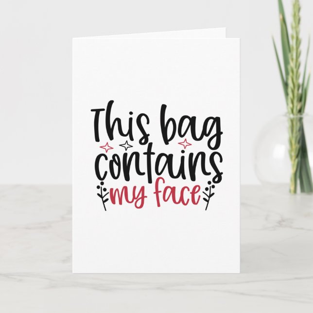 Diese Tasche enthält mein Gesicht Design- Makeup Z Karte (Vorderseite)