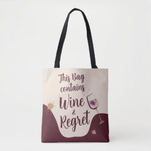 Diese Tasche enthält Wein und ein lustiges Geschen