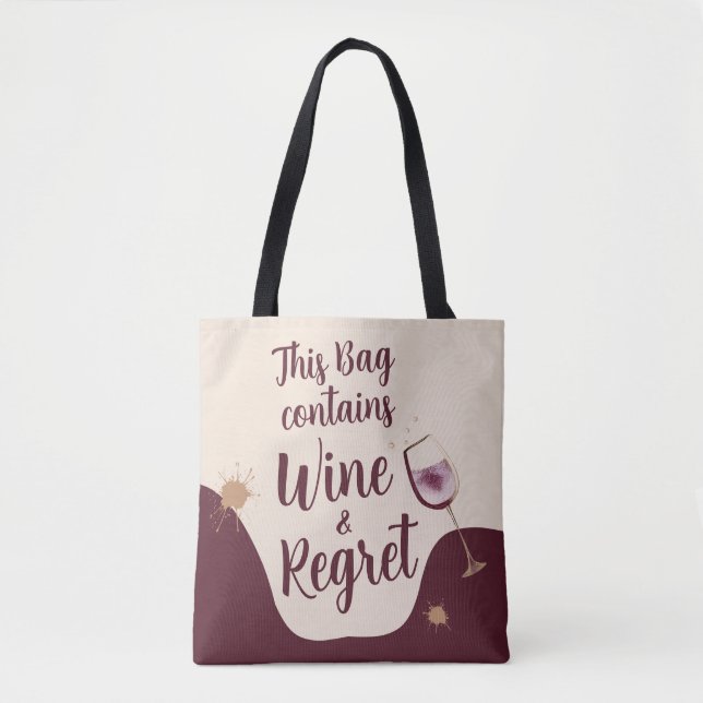 Diese Tasche enthält Wein und ein lustiges Geschen (Vorderseite)