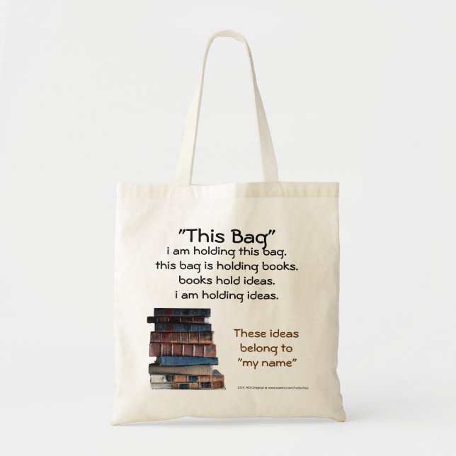 Diese Tasche hält Bücher, die Ideen Bookbag halten (Vorne)