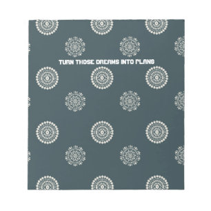 Diese Träume in Pläne umsetzen Notizblock