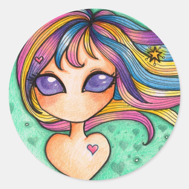 Diese Träume Runder Aufkleber (Vorderseite)