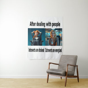 Diese Wandkunst für Introvertierte und Extrovertie Wandteppich