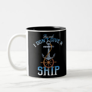 diese Woche gebe ich kein Schiff Zweifarbige Tasse