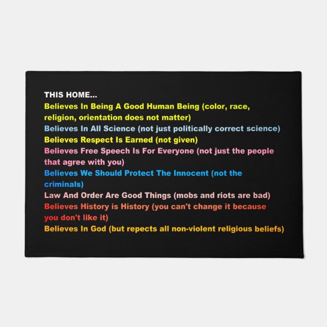 Diese Zuhause glaubt Fußmatte (Vorderseite)