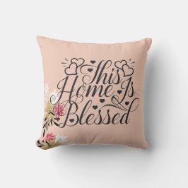 Diese Zuhause ist gesegnet | Floral Kissen