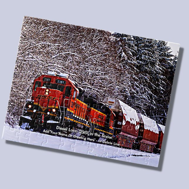 Diesel Loco 2361 im Schnee - Name hinzufügen Puzzle (Von Creator hochgeladen)