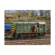 Diesel-Lokomotive-Postkarte