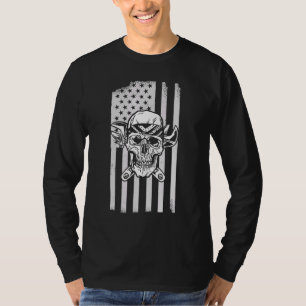 Diesel Mechanic Car Fixierung American Flag Auto R T-Shirt