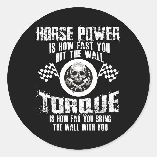 Diesel Mechanik wie weit die Mauer bringen Sie Runder Aufkleber (Vorderseite)