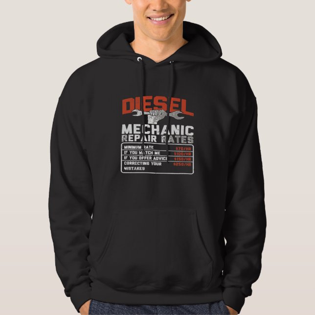 Diesel-Mechaniker Auto Diesel LKW Hoodie (Vorderseite)