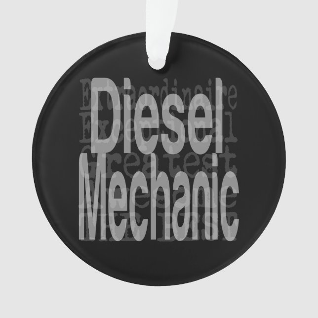 Diesel-Mechaniker Ornament (Vorderseite)