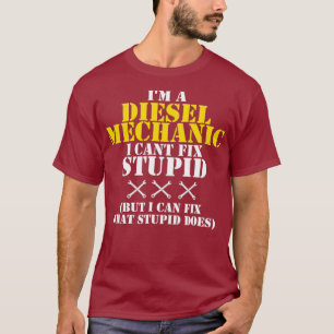 Diesel Mechanische Kant Fix Stupid Shirt Funny