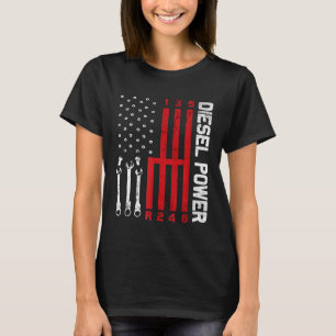Diesel Mechanische Umdrehung Gear American Flag Dr T-Shirt