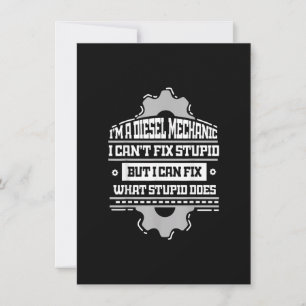 Diesel Mechanischer LKW-T - Shirt Funny Truck Repa Einladung