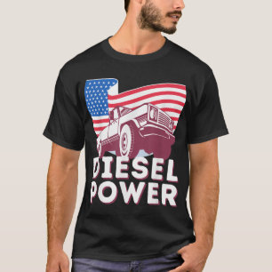 Diesel Power American Flag - Diesel Mechanic Picku T-Shirt