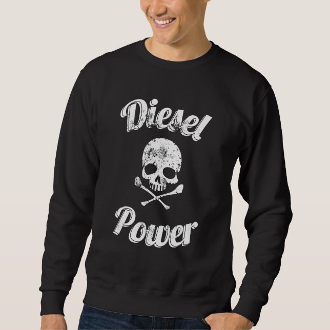 Diesel Power Skull Diesel Power Roll Coal Turbo Sweatshirt (Vorderseite)
