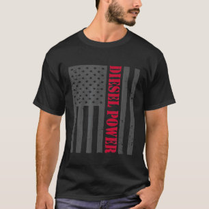 Diesel Power Us Flagge LKW-Fahrer Turbo Brüder M T-Shirt