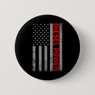 Diesel Power USA-Flagge LKW Turbo Brüder Mechanik Button