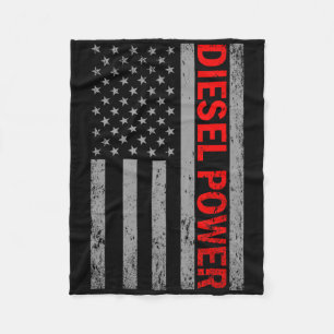 Diesel Power USA-Flagge LKW-Turbo Brüder Mechanik Fleecedecke