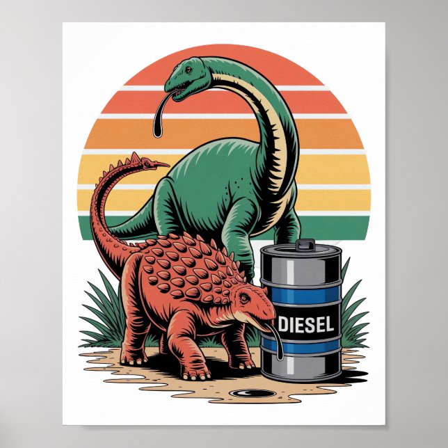 Diesel trinken poster (Vorne)