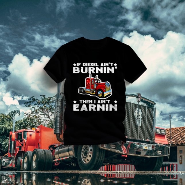Diesel Trucker Big Rig Sattelanhänger T-Shirt (Von Creator hochgeladen)