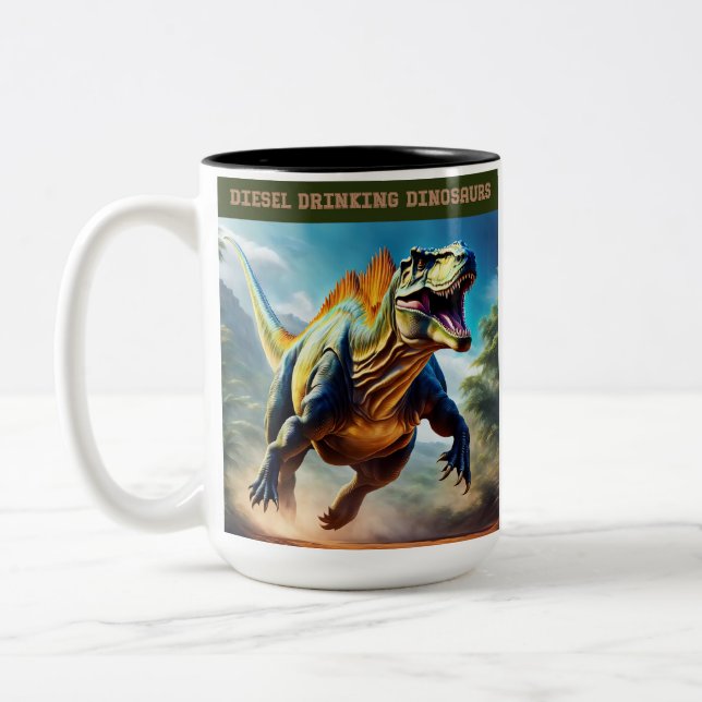 Dieselangetrieben Zweifarbige Tasse (Links)