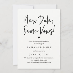 Dieselben Gelübde EDITABLE COLOR Änderungskarten f Save The Date