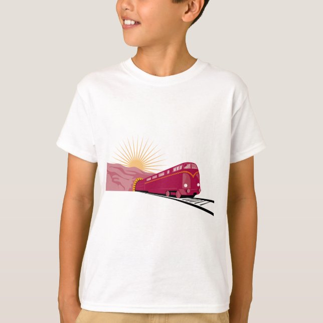 Diesellokomotive, die aus Tunnel herauskommt T-Shirt (Vorderseite)