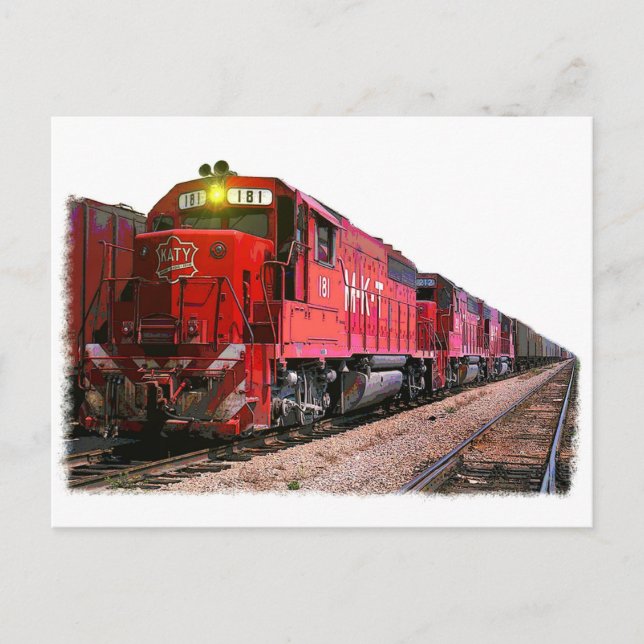 Diesellokomotive Postkarte (Vorderseite)