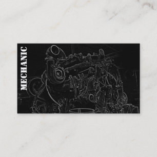 DieselMotor-Quadrat-Mechaniker-Geschäfts-Karte Visitenkarte