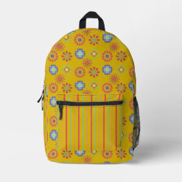 Dieser 70er Jahre Look Print Cut Nähen Rucksack