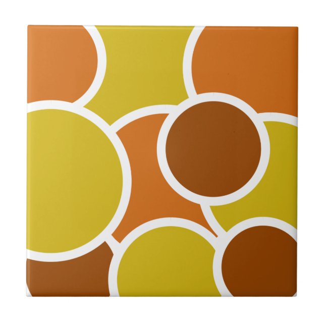 Dieser 70er Look - Vintage Retrostil-Braun Fliese (Vorderseite)
