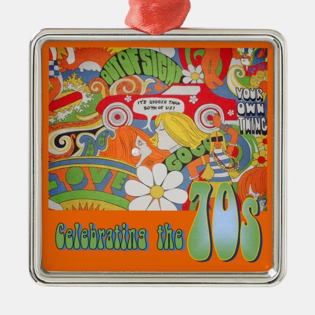 Dieser 70er Ornament Aus Metall (Vorne)