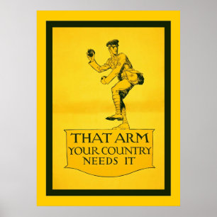 Dieser Arm ~ Ihr Land braucht es ~ Vintagen WW1 Poster