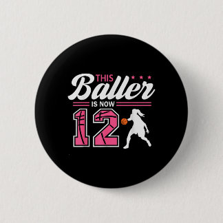Dieser Baller ist 12 Jahre alt Baseball 12. Geburt Button