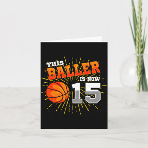 Dieser Baller ist 15 Basketball 15. Geburtstag T-S Karte