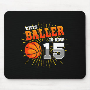 Dieser Baller ist 15 Basketball 15. Geburtstag T-S Mousepad