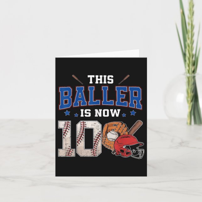 Dieser Baller ist jetzt 10 Jahre alt Baseball 10.  Karte (Vorderseite)