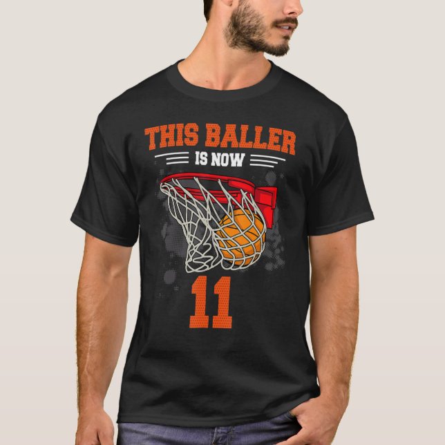 Dieser Baller ist jetzt 11 Basketball 11. Geburtst T-Shirt (Vorderseite)