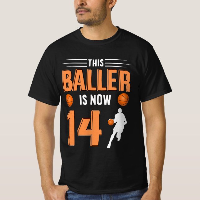 Dieser Baller ist jetzt 14-14. Basketball-Lover-Ge T-Shirt (Vorderseite)