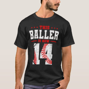 Dieser Baller ist jetzt 14 Geburtstag Baseball The T-Shirt