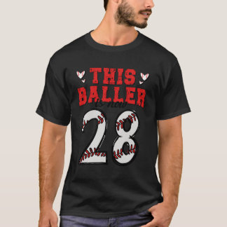 Dieser Baller ist jetzt 28 Funny Baseball 28. Gebu T-Shirt