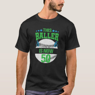 Dieser Baller ist jetzt 50 glücklich Geburtstag Ba T-Shirt