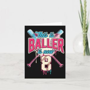 Dieser Baller ist jetzt 8 Eiscreme Tropfen Basebal Karte