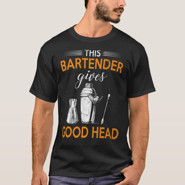 Dieser Barkeeper gibt gute Head-Bar-Service-Joke T-Shirt (Vorderseite)