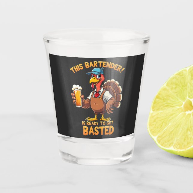 Dieser Barkeeper ist bereit, sich zu blamieren Schnapsglas (Vorderseite)