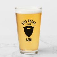 Dieser Bart braucht Bier, Glas
