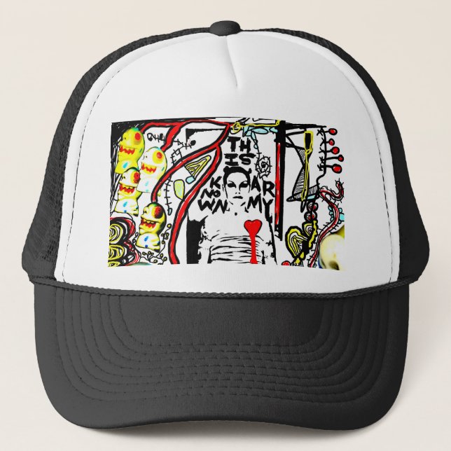 Dieser bekannte Armeefernlastfahrerhut Truckerkappe (Vorderseite)