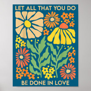 Dieser Boho-Blumen-Christ lasst alle Poster